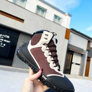 Dior Outdoor-Style Brown Hiking Boots