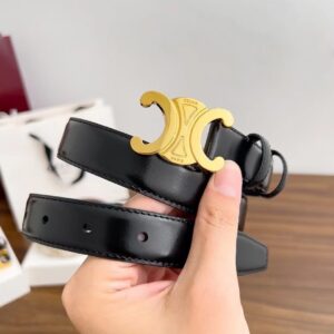 Celine Arc de Triomphe Buckle Black Belt
