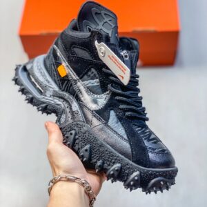 Nike x Off-White Collaboration Chunky Sole Black Sneakers