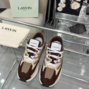 LANVIN Curb Beige Retro Sneakers