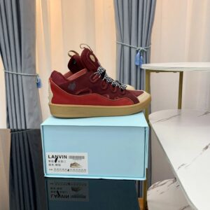 LANVIN High-Top Pink Diamond Sneakers