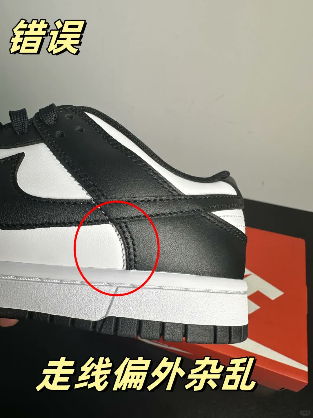Nike Dunk Low Panda on feet sizing guide